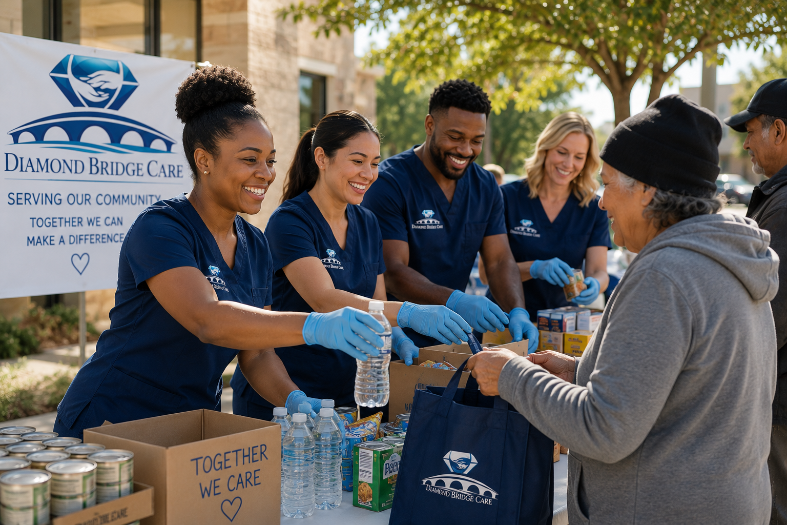 Diamond Bridge Care team serving families in the Greater Houston community